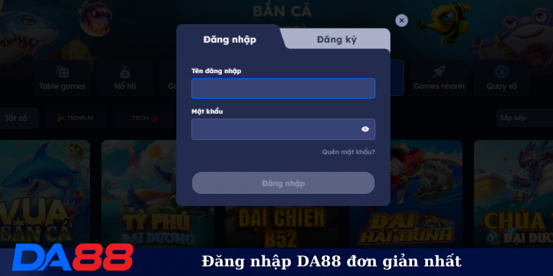 Đăng nhập DA88 đơn giản nhất