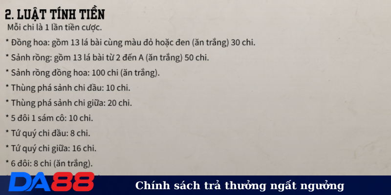 Chính sách trả thưởng ngất ngưởng