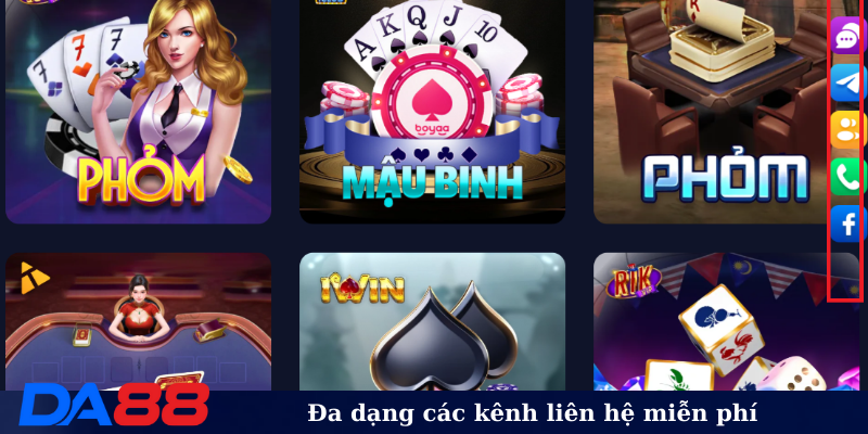 Đa dạng các kênh liên hệ miễn phí