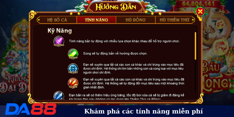 Khám phá các tính năng miễn phí